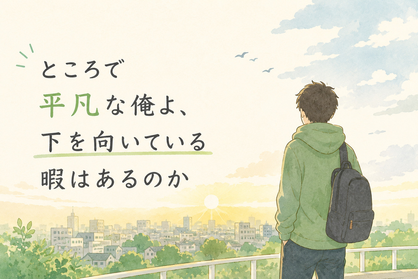 「ところで平凡な俺よ、下を向いている暇はあるのか」～自分らしい一歩を大切に～