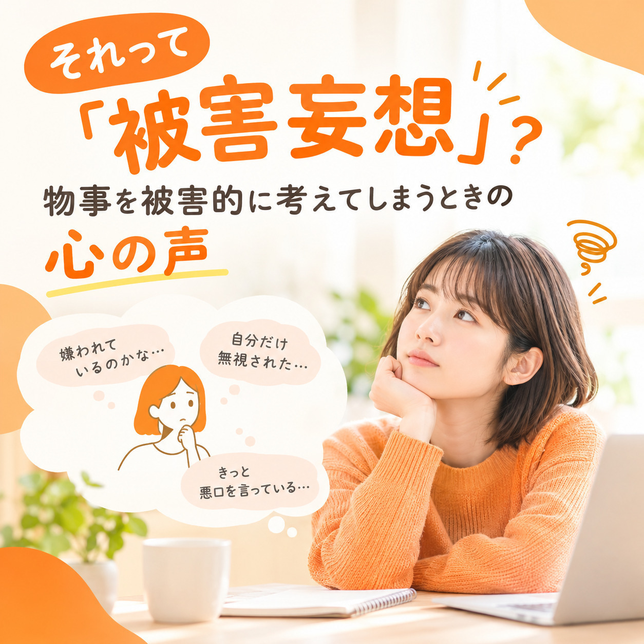 それって「被害妄想」？物事を被害的に考えてしまうときの心の声